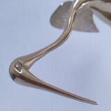 Two solid brass XL birds H. 48 cm