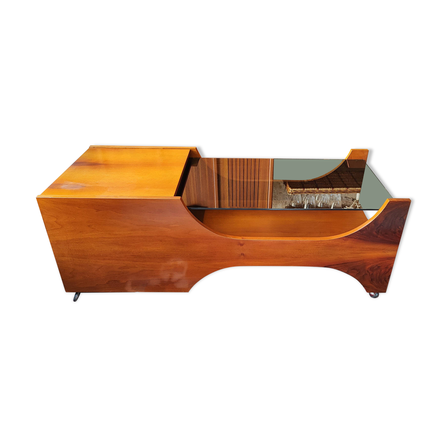 Rosewood coffee bar table Italy 1960