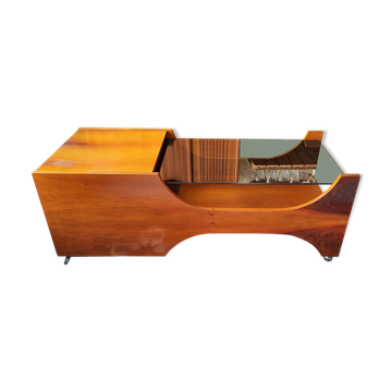 Coffee table bar in rosewood, Italy 1960