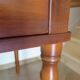 minister's desk - 2 drawers - solid wood - faux leather writing pad - Louis Philippe