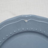 Set of 4 blue ceramic dessert plates