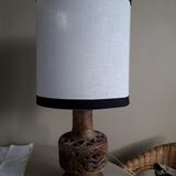 Sandstone lamp from the 60s signed Agnès Escala