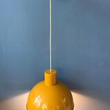 Yellow enamel pendant lamp by Joe Hammerborg for Fog & Mørup