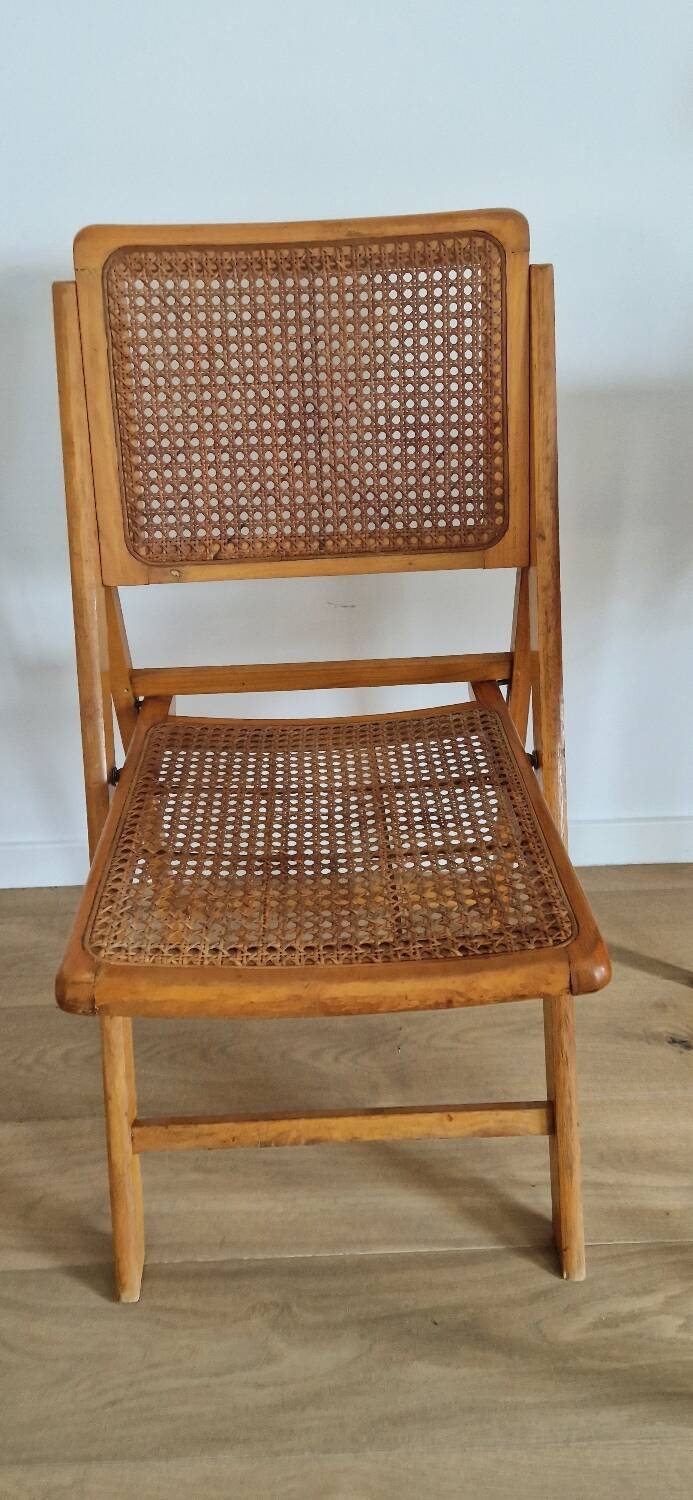 Cannage folding chair 1970