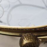 Oval brass serving table