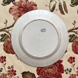 Round white ironstone dish from Creil and Montereau