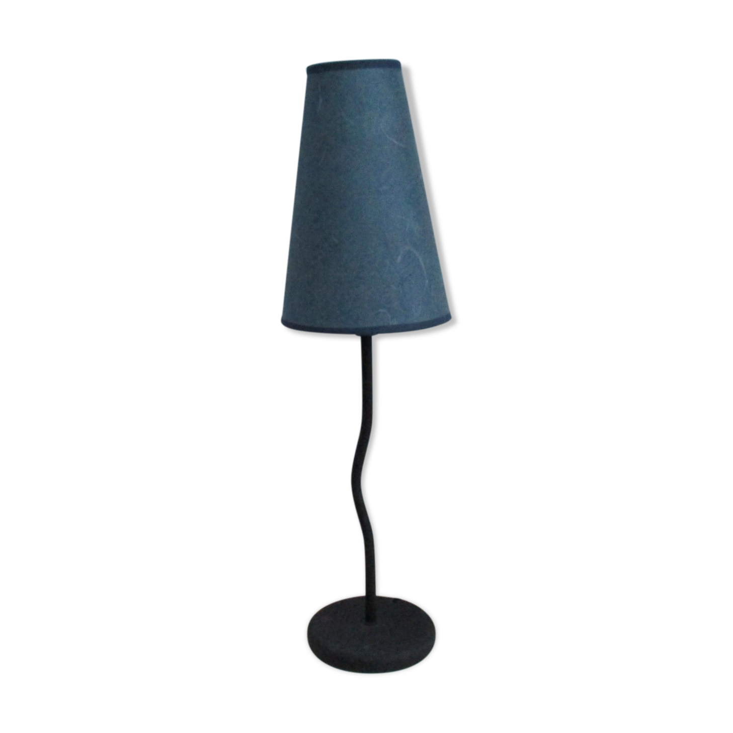 Table lamp, wrought iron, curved foot