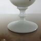 Opaline vase floral pattern, signed, 60s 70s