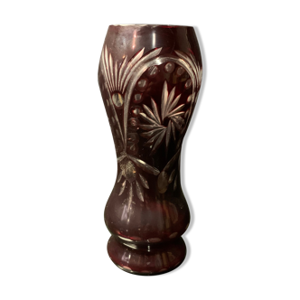 Soliflore vase en cristal de couleur