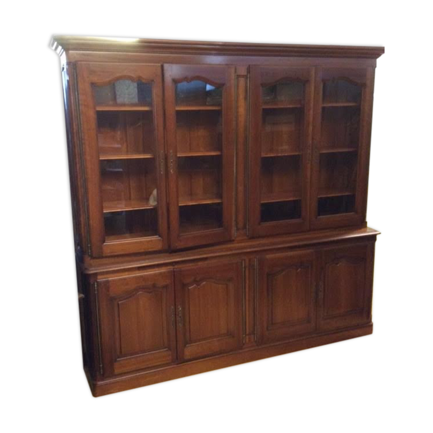 Cherry bookcase 4 doors