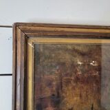Ancien tableau nature morte faisan peinture sur toile signée
