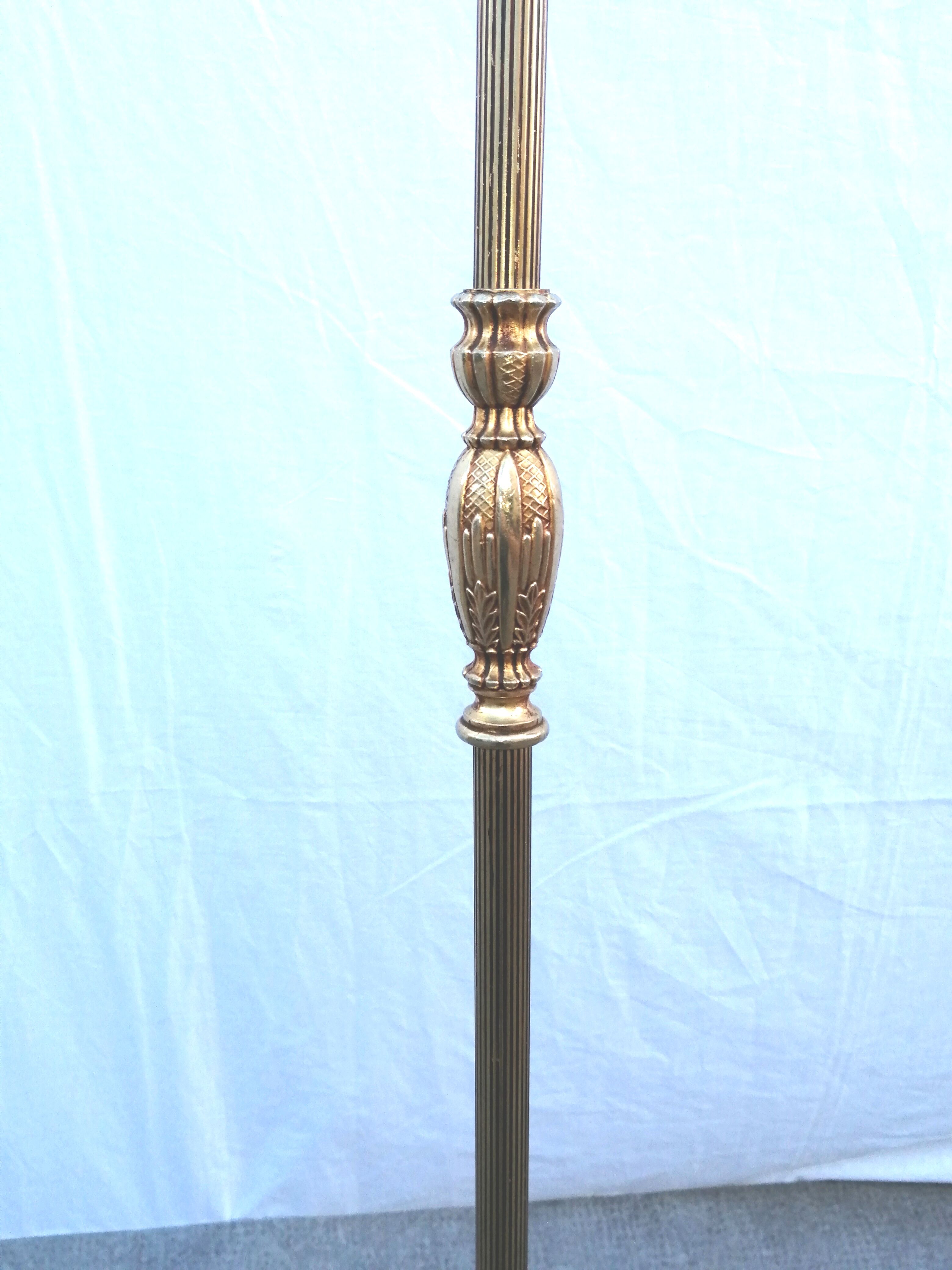 Bronze tripod floor lamp, vintage 1960