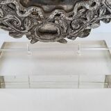 Antique mirror on plexiglass base