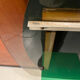 Vintage smoked glass mirror from around 1970.