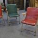 Folding chairs by Russel Wright for Samsonite Chairs 1960s