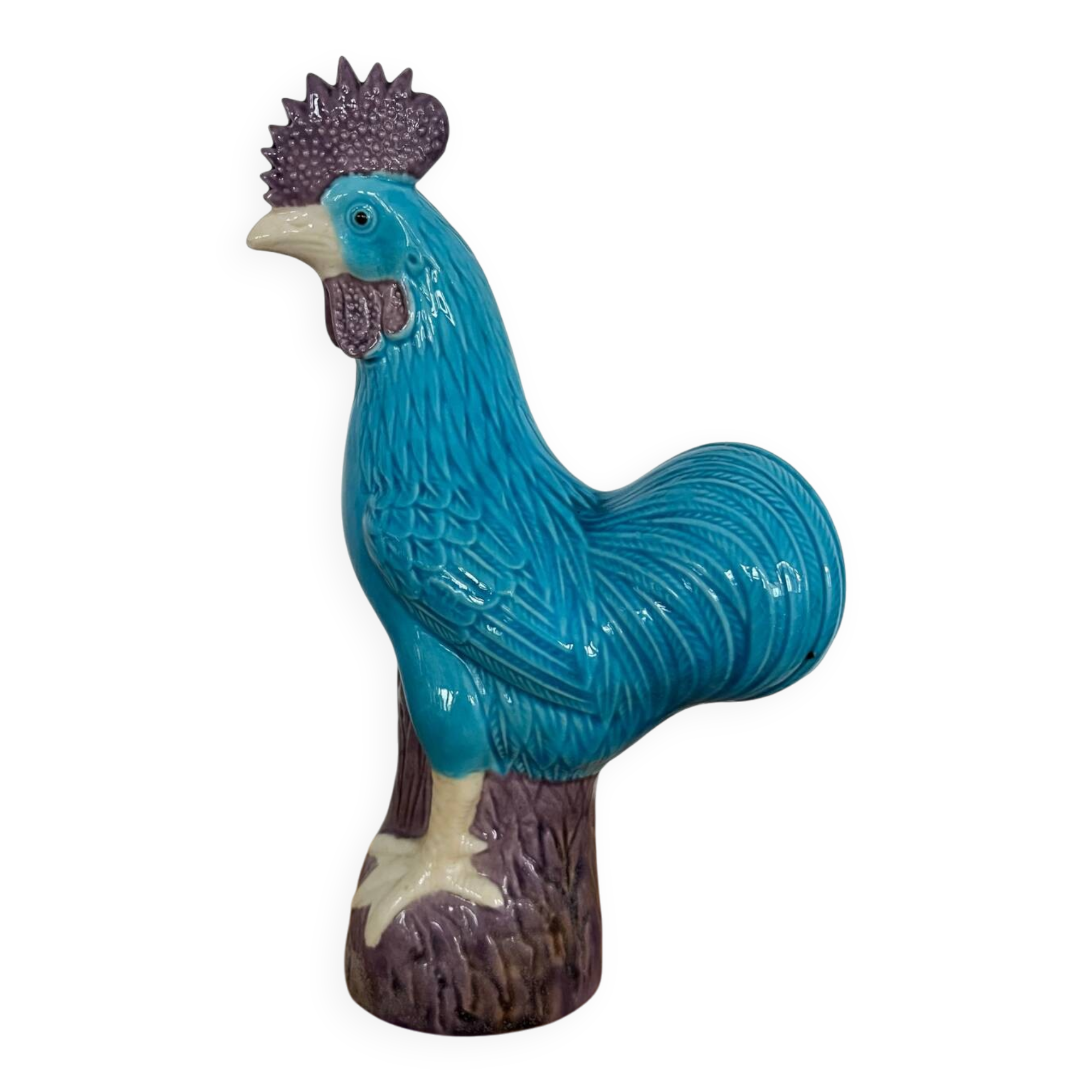 Turquoise porcelain rooster from China