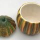 Vintage ceramic sugar bowl by Barettoni Nove, melon shape, Italy