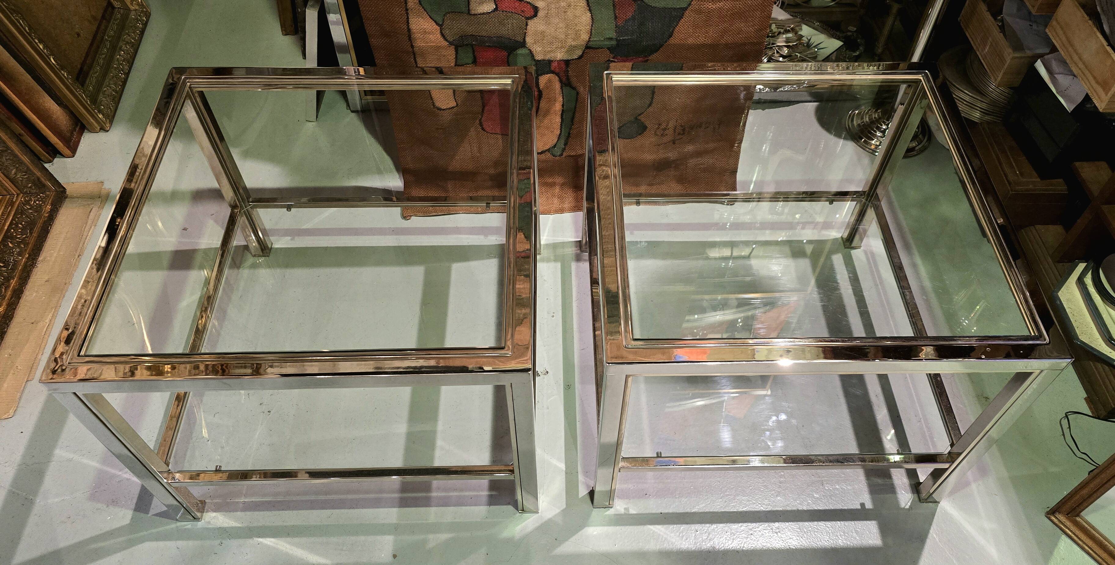 Paire de bouts de canapé ou tables d’appoint, Maison Charles, France