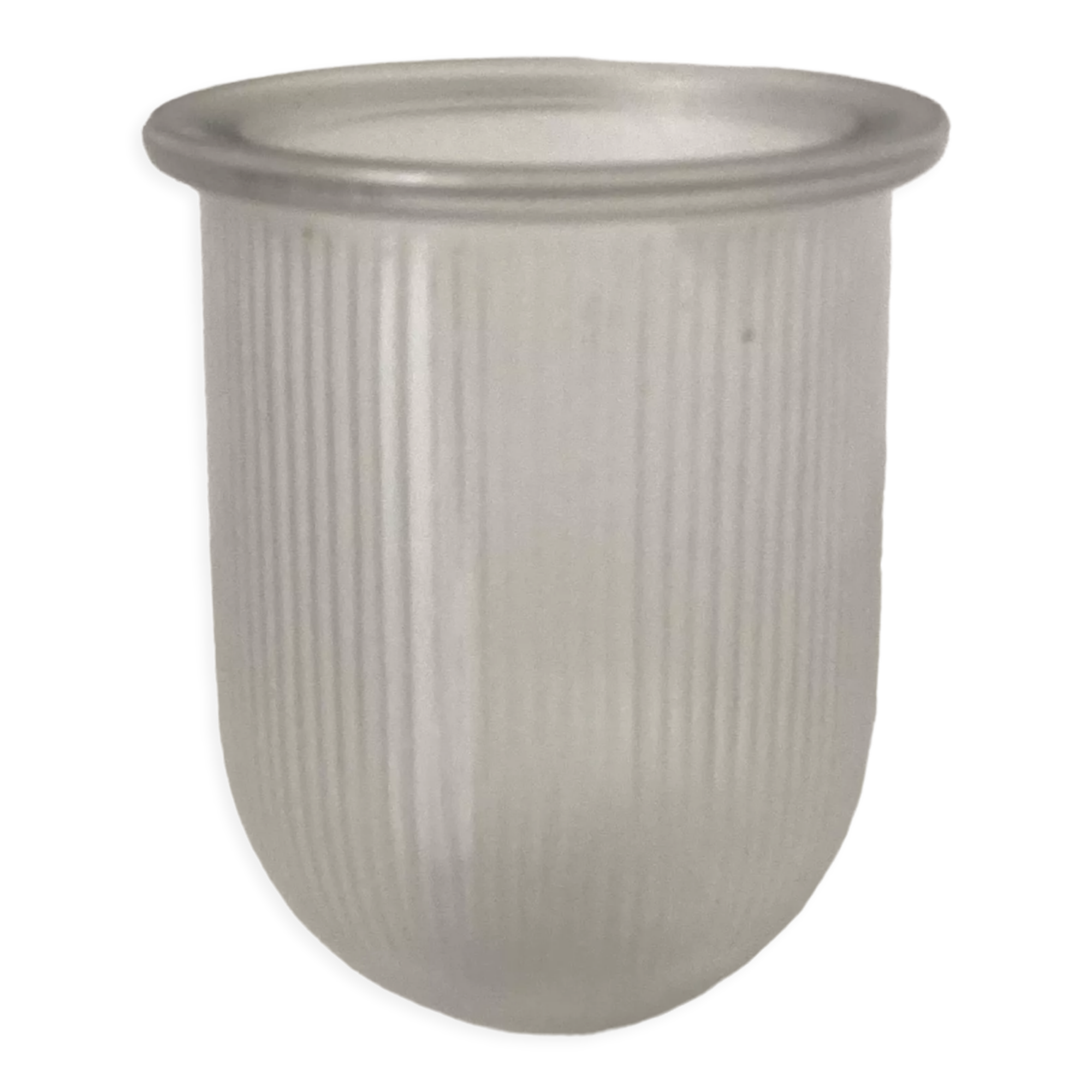 Small art deco vase in pressed and molded glass