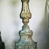 Pair of church candleholders, 19th century