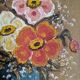 Old acrylic painting on canvas bouquet of bohemian countryside flowers