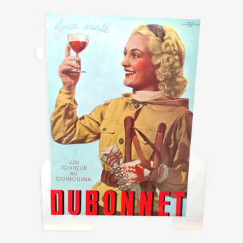Une affiche recto verso avec plastification à chaud ( brillant ) issue revue d'époque année 30