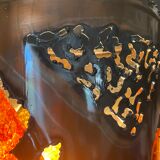 Vintage lamp ceramic copper and resin 1970