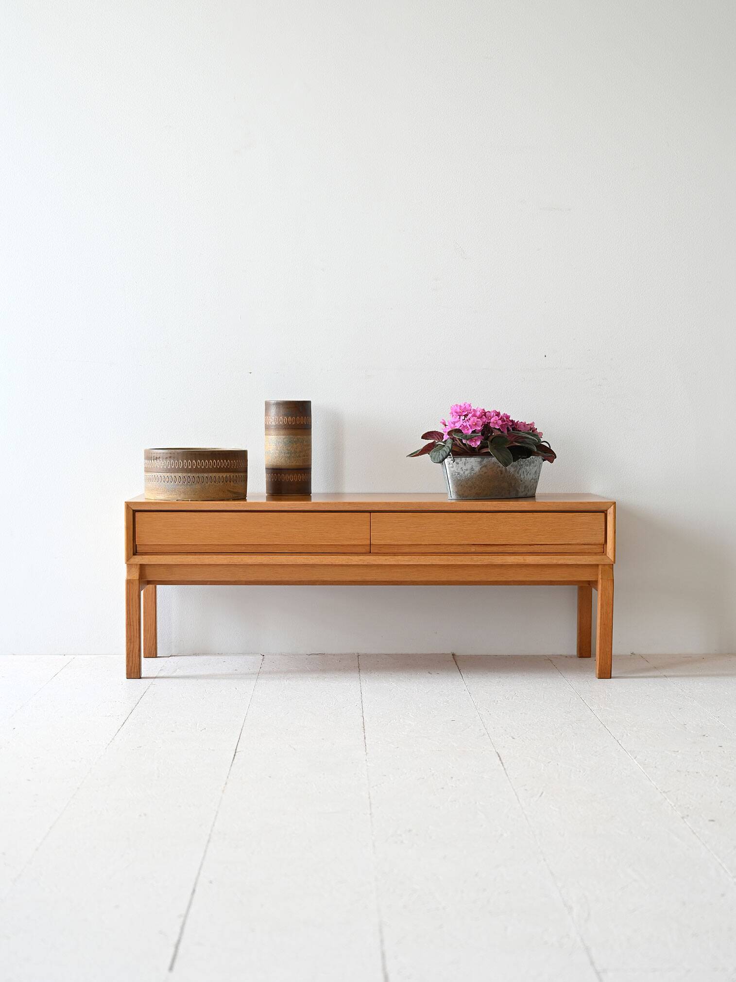 Vintage oak low cabinet