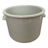 Large white earthenware pot - Creil and Montereau