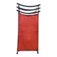 Vintage lamp in patinated black and red metal – Japanese spirit