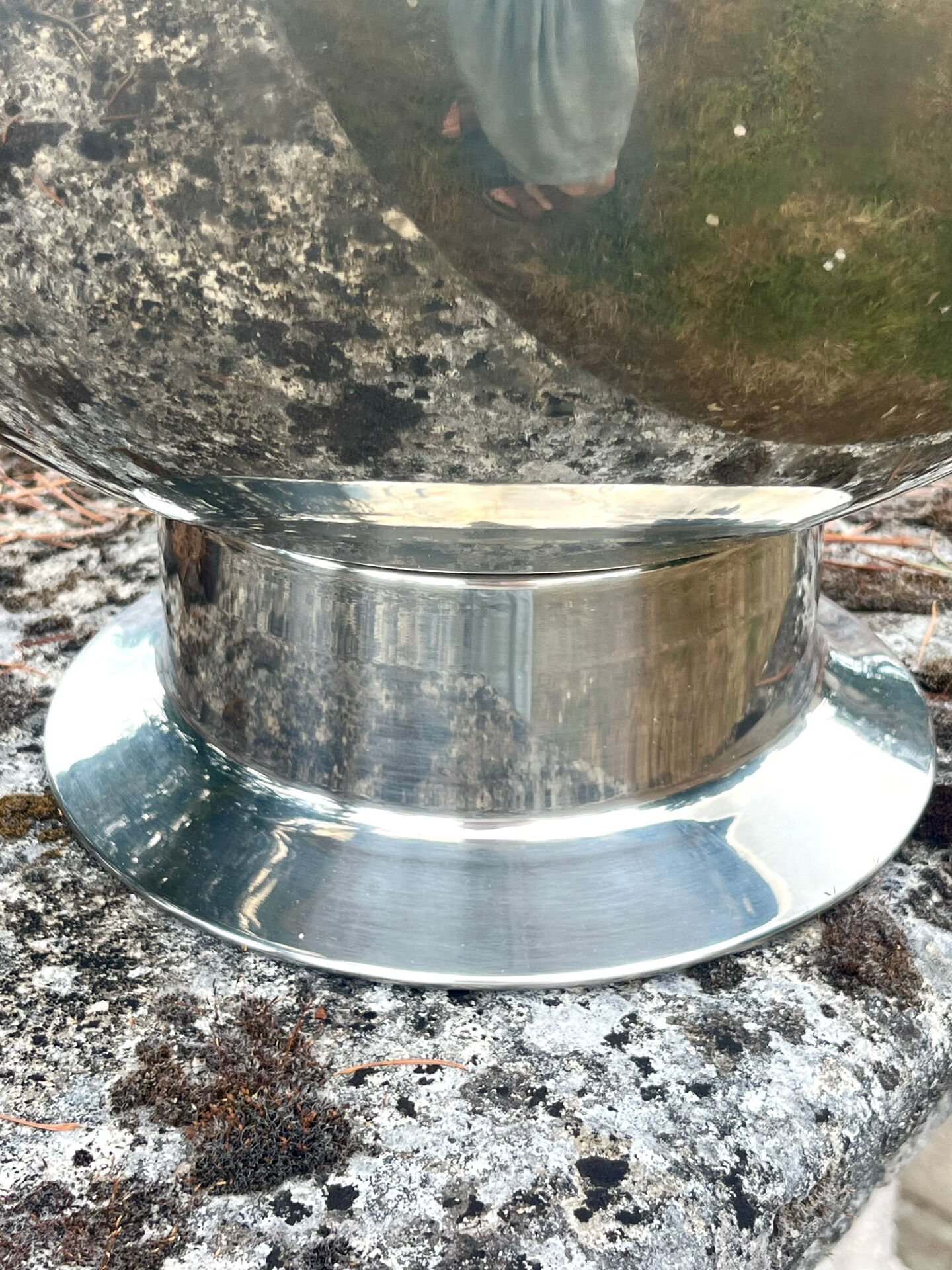 Large Aluminium Champagne Ice Bucket with Gold Tone Handles