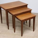 Scandinavian nesting tables "Kvalitet Form Funktion" in teak, 1960
