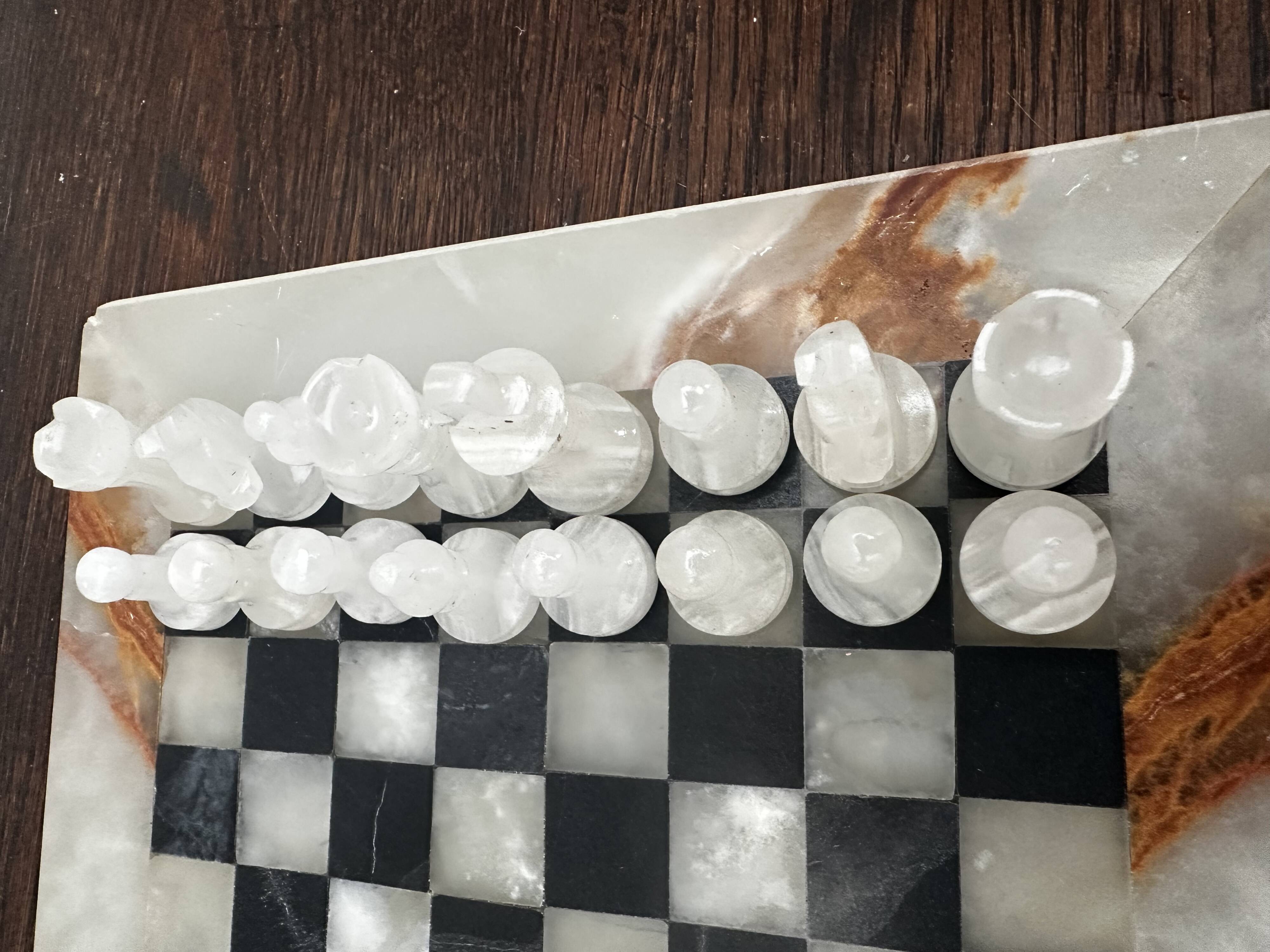 Vintage marble chess set 21/21 cm