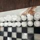 Jeu d'échecs vintage en marbre 21/21 cm
