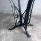 French Art Deco dining table in wrought iron and glass, circa 1930.