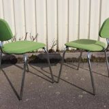 Set of 4 1970s Strafor-steelcase chairs