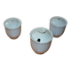 Salt shaker, pepper shaker, mustard pot set