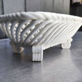 Vintage basket, woven ceramic fruit bowl