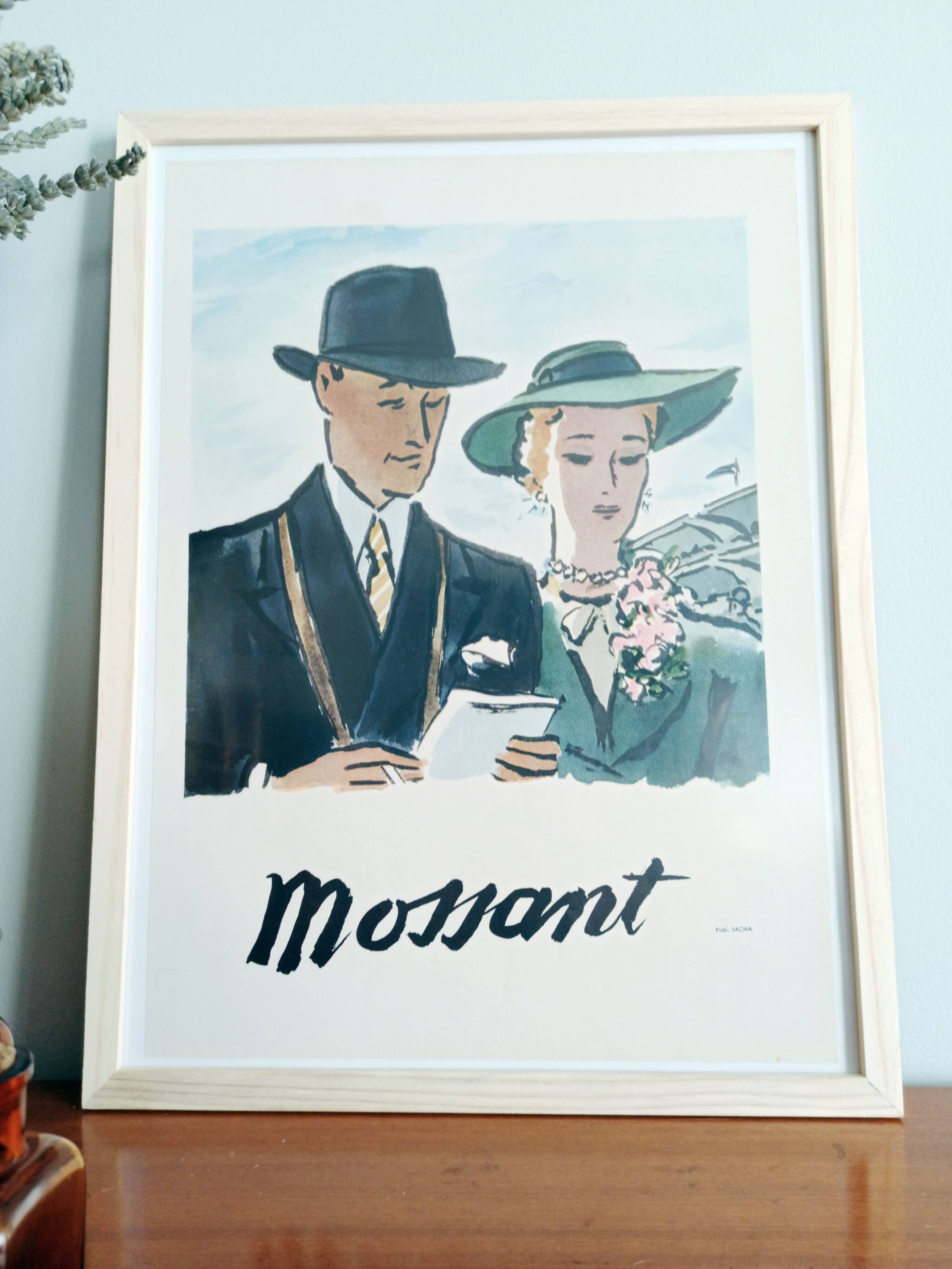 Vintage poster 30s - advertising print