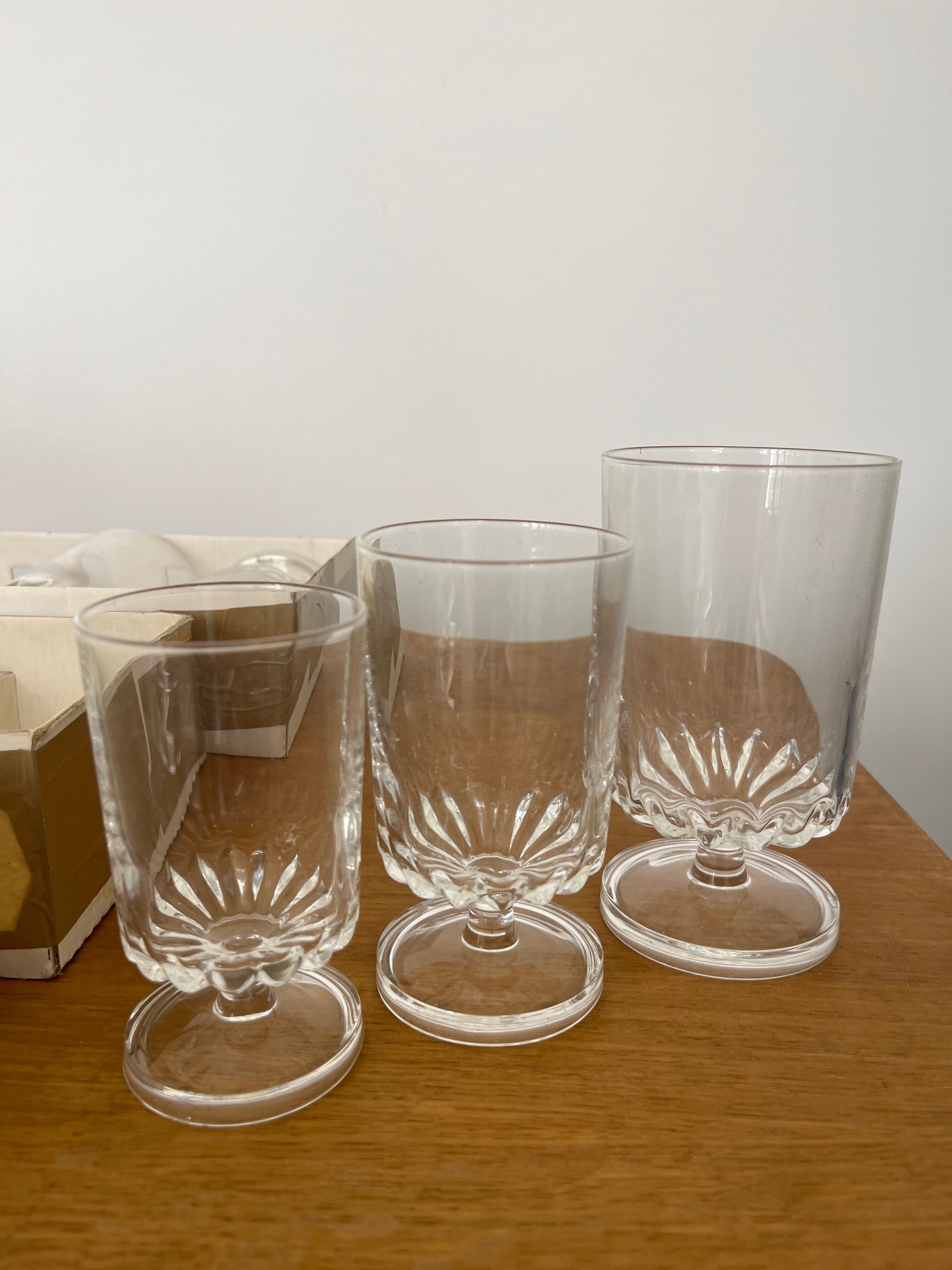 Service of 3x6 "Élysée" crystal glasses from Arques.