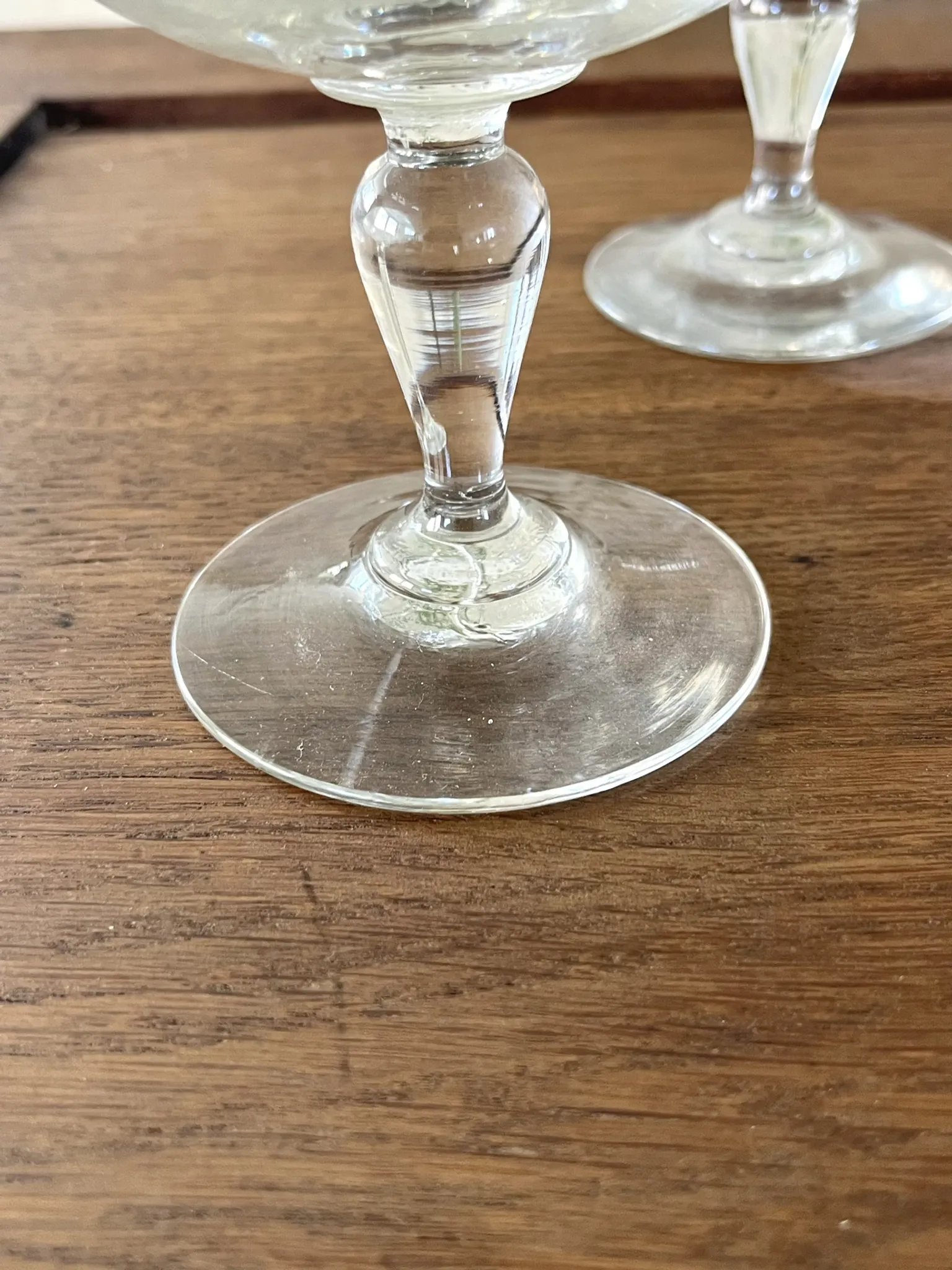 Champagne coupes etched set of 4