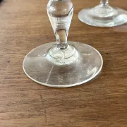 Champagne coupes etched set of 4