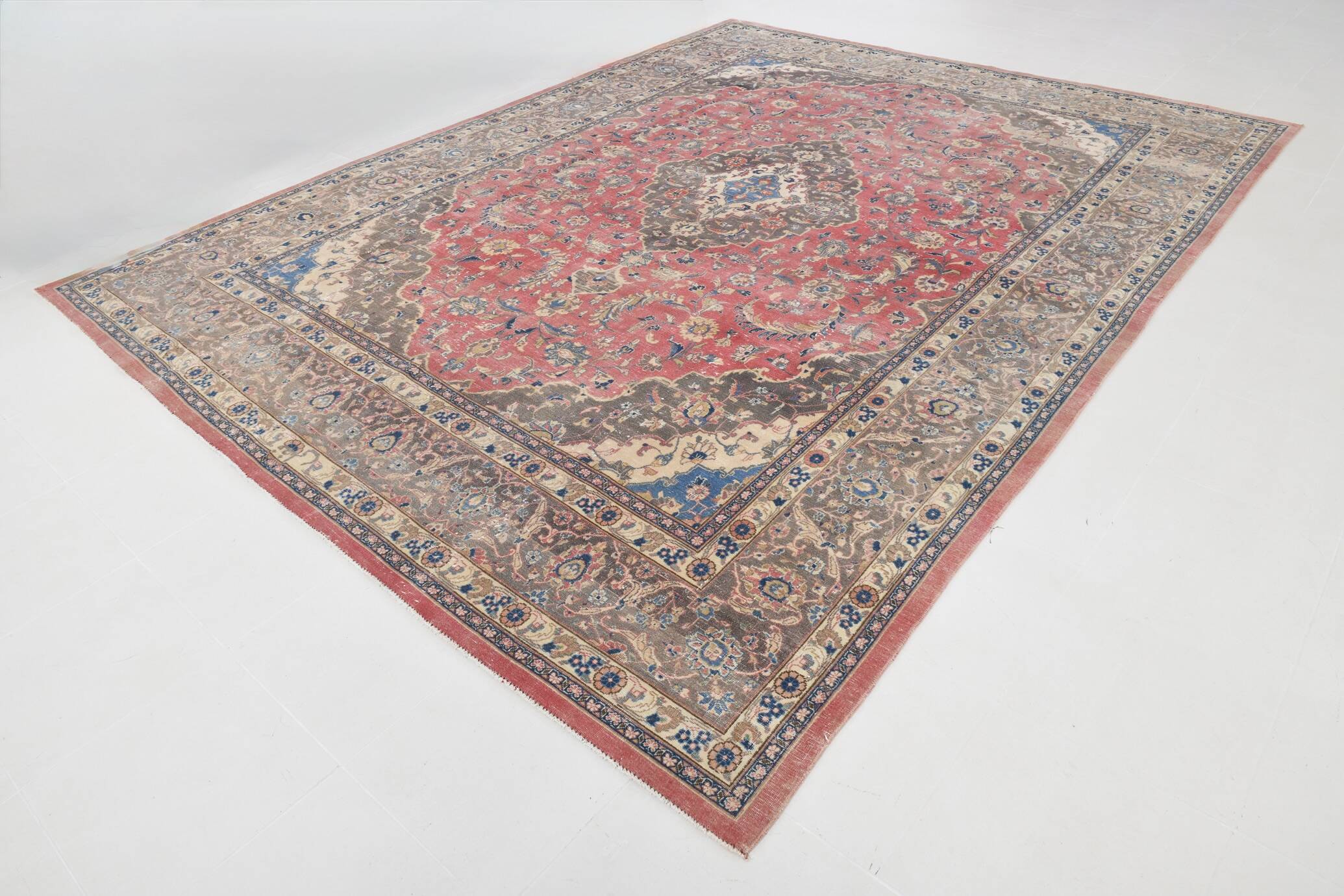 10x12 Red & Brown Antique Classic Persian Rug, 291x384Cm
