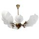 Beautiful chandelier, leaf type, Železny Brod Sklo ZBS, Czechoslovakia, 1970s.