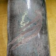 Large sculptural vase in glazed ceramic, artwork from around 1970.