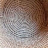 Vintage round straw basket