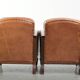 Unique set of two beautiful sheepskin art deco armchairs