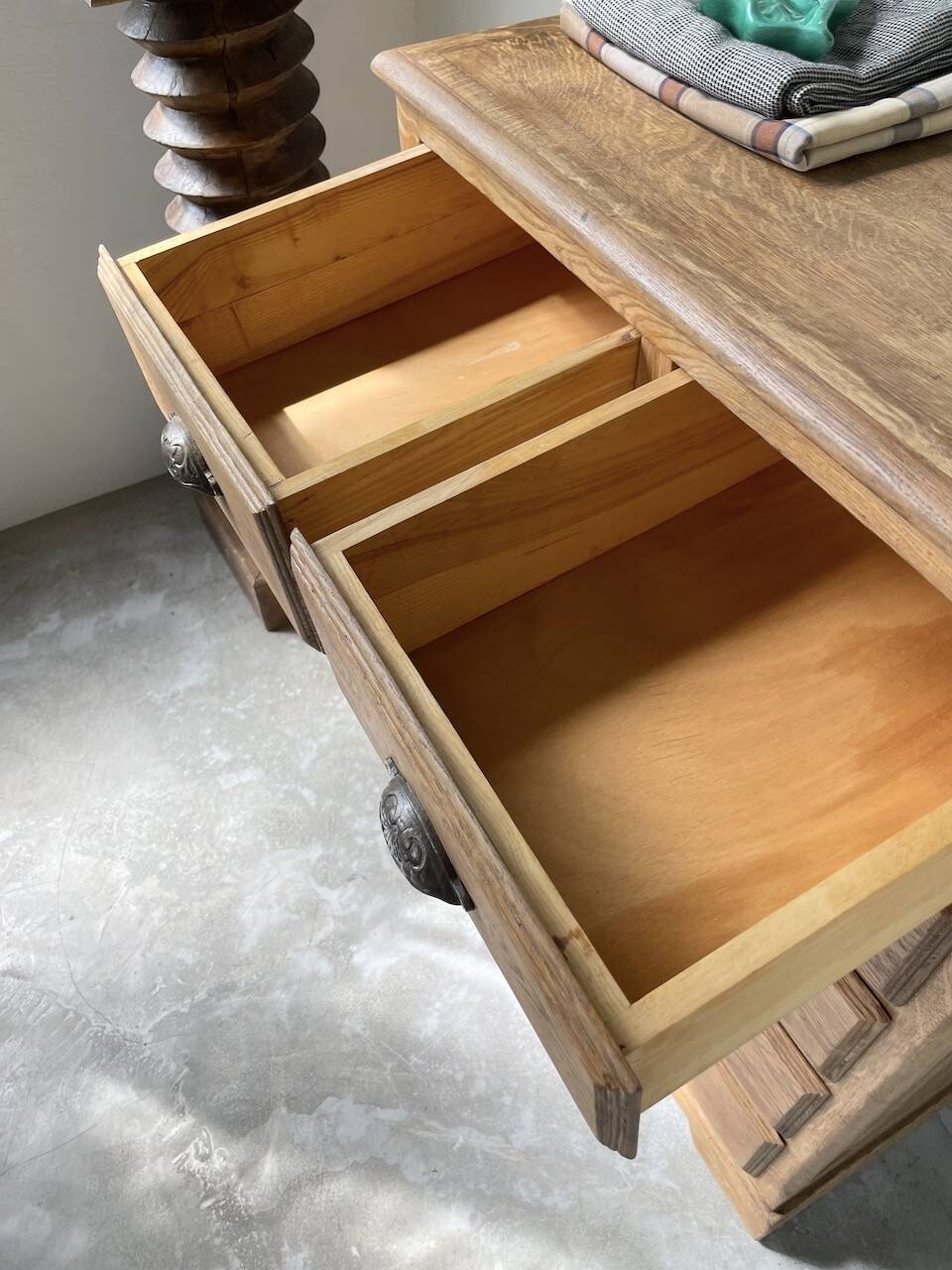 1950 oak chiffonier chest of drawers