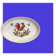 Plat en porcelaine décor coq