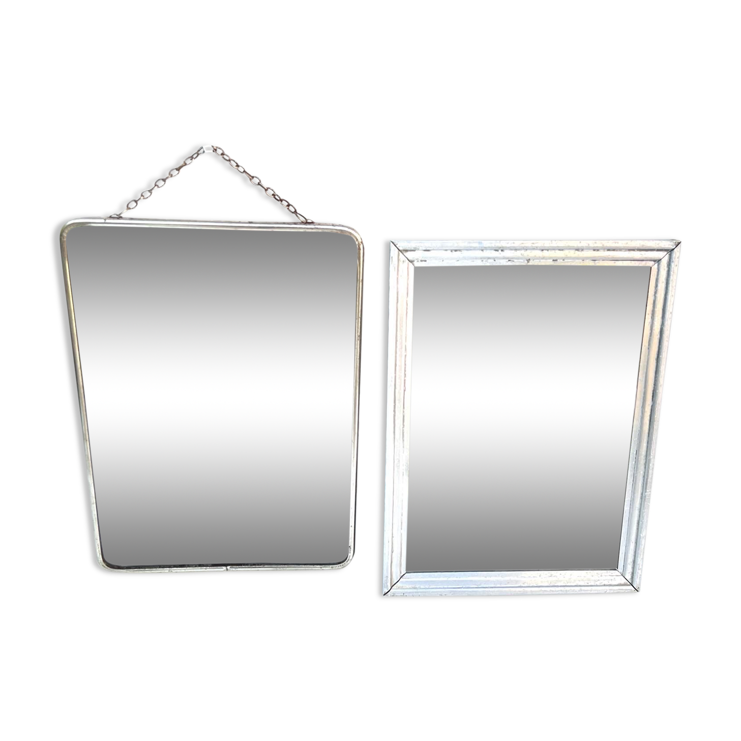 mirrors lot of 2 mirrors 24 x 18 cm 1940 1950
